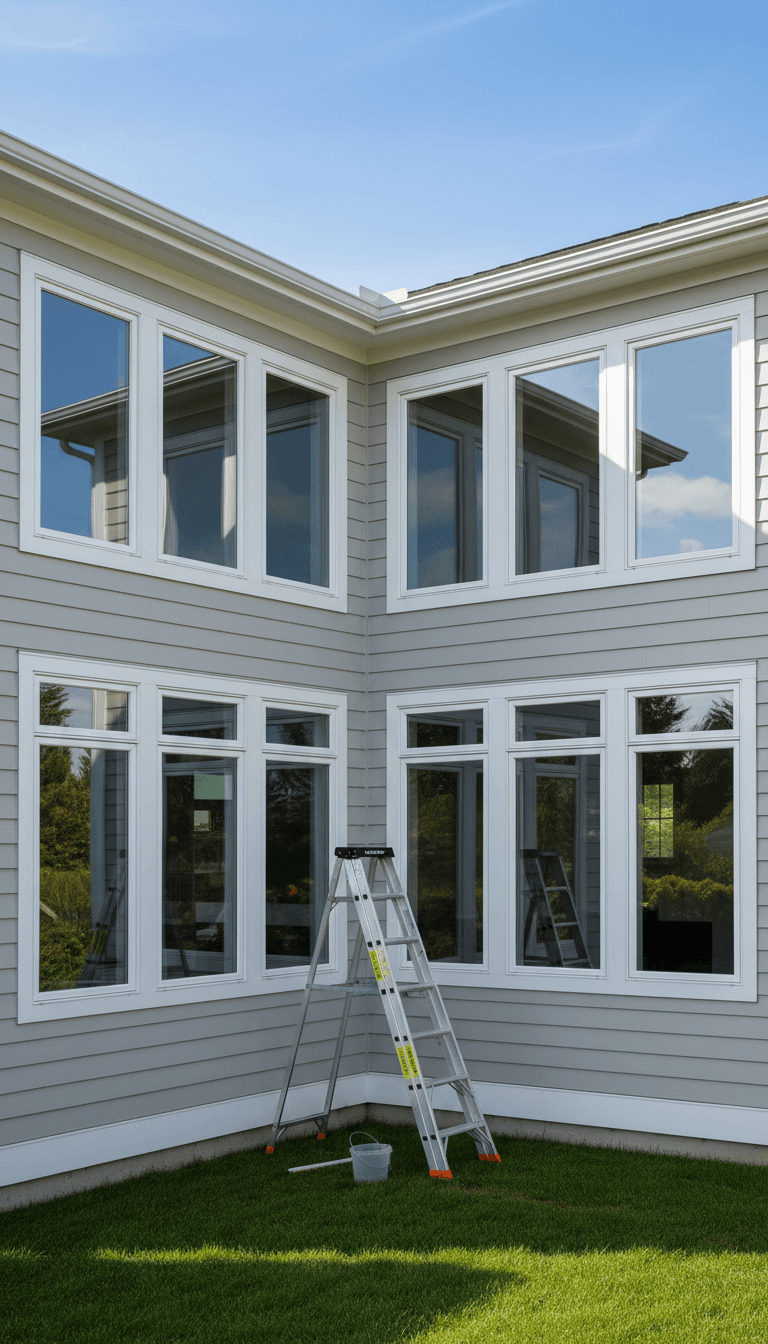 Clean residential home exterior